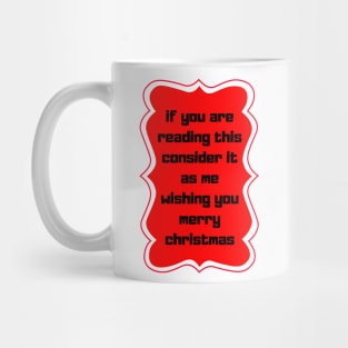 wishing you merry christmas text design Mug